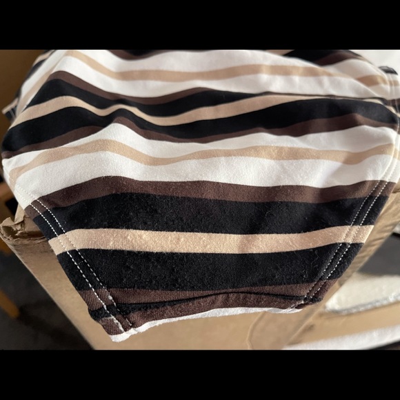 3 piece JAG swimsuit/skirt bl/br/tan stripes Only wore once !! rare - Picture 9 of 11